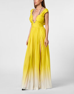 Philipp Plein Lange Jurk Geel - L