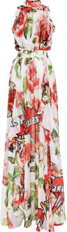 Philipp Plein Lange Jurk Love Wit/Multi