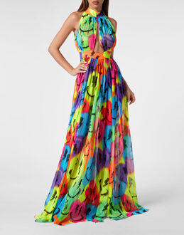 Philipp Plein Lange Jurk Smile Veelkleurig - L