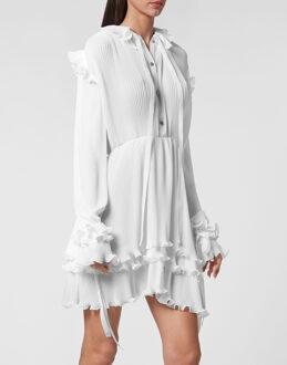 Philipp Plein Lange Jurk Wit - S