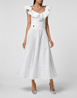 Philipp Plein Lange Jurk Wit