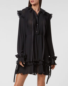Philipp Plein Lange Jurk Zwart - XS