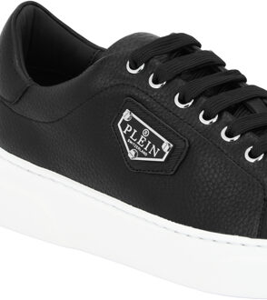 Philipp Plein Leather Lo-Top Sneakers Iconic Plein - maat EU 44 Zwart