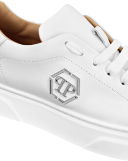 Philipp Plein Leather Lo-Top Sneakers The Plein Original Wit - EU 33