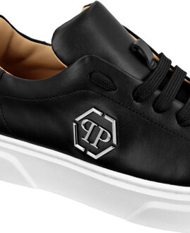Philipp Plein Leather Lo-Top Sneakers The Plein Original Zwart - EU 32