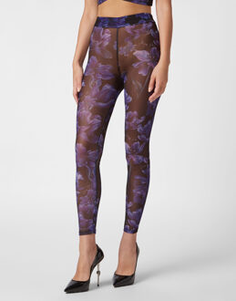 Philipp Plein Legging Flowers Zwart - S