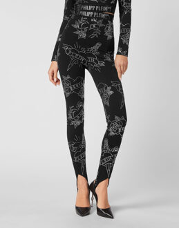 Philipp Plein Legging Love Zwart - S