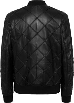Philipp Plein Leren bomber Zwart