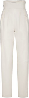 Philipp Plein Leren Broek Iconic Plein Crème - L