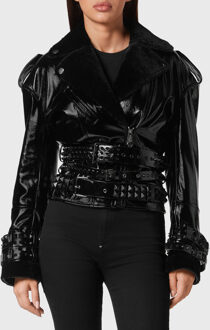Philipp Plein Leren Jas - maat Zwart