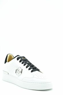 Philipp Plein Leren Lage Sneakers met Logo - maat EU 37 Wit