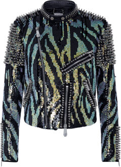 Philipp Plein Leren Motorrijder - maat Veelkleurig