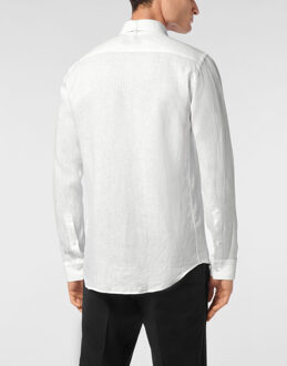 Philipp Plein Linen Shirt Sugar Daddy Cut Ls Wit