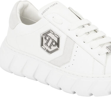 Philipp Plein Lo-Top Sneakers Hexagon - maat EU 45 Wit