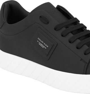 Philipp Plein Lo-Top Sneakers Placca - maat EU 37 Zwart