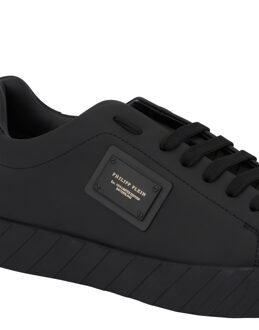 Philipp Plein Lo-Top Sneakers Placca - maat EU 47 Zwart
