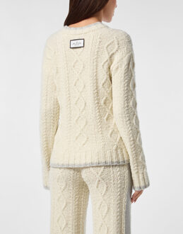 Philipp Plein Loose Fit V-Neck Sweater Zwart - M