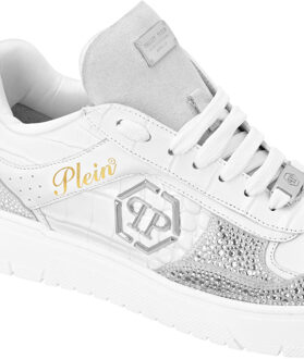 Philipp Plein Low Top Sneakers Mix Strass Cocco - maat EU 37 Wit