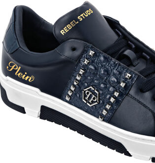 Philipp Plein Low Top Sneakers Mix Strass Cocco - maat EU 42 Donkerblauw
