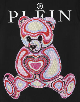 Philipp Plein Man Fit T-Shirt Teddy Bear Zwart - 8J / 128cm