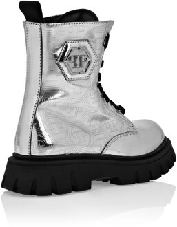 Philipp Plein Mid Boots Hexagon Monogram - maat Zilver
