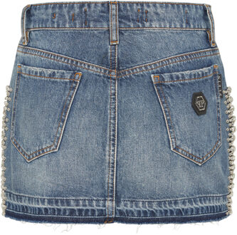 Philipp Plein Minirok Grijs - L