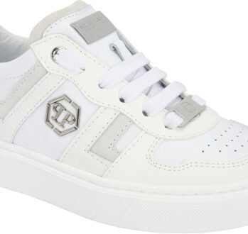 Philipp Plein Mix Materials Low-Top Sneakers Wit - 30.5 EU/IT