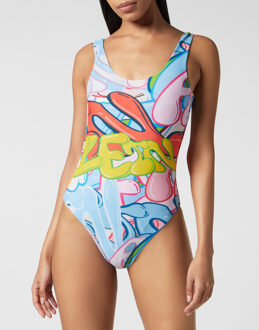 Philipp Plein Monokini Bombing Graffiti Veelkleurig