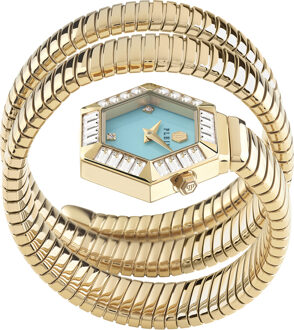 Philipp Plein $nake Hexagon Dames Horloge Goudkleurig PWZAA0825 - One Size