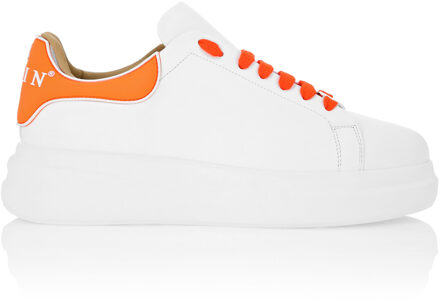 Philipp Plein Nappa Leather Sneakers Low Top Wit - EU 35