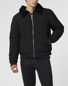 Philipp Plein Nylon Down Jacket Zwart - 3XL