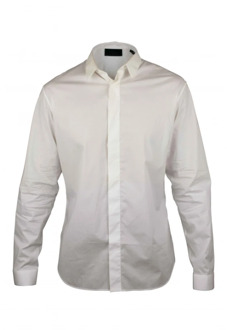 Philipp Plein Off-white Katoenen Shirt met Verborgen Knopen Philipp Plein , White , Heren - L