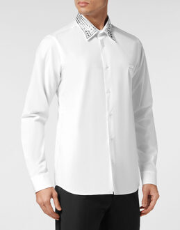 Philipp Plein Overhemd Slim Fit Sugar Daddy Wit - 4XL