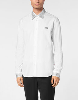 Philipp Plein Overhemd Slim Fit Wit - 3XL