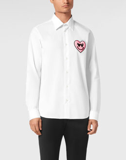 Philipp Plein Overhemd Slim Fit Wit - M