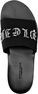 Philipp Plein Platte Sandalen Gothic Plein Zwart