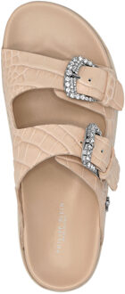 Philipp Plein Platte Sandalen Huidkleurig