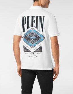 Philipp Plein Polo Shirt Ss Cot D Azur Wit