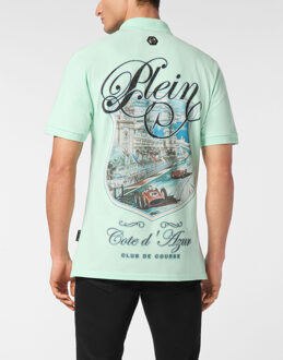 Philipp Plein Polo Shirt Ss Racing Car Groen