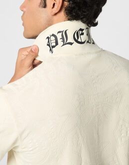 Philipp Plein Polo T-Shirt Jacquard Crest Beige - M