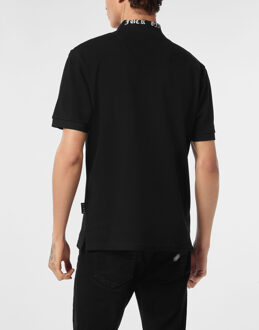 Philipp Plein Polo T-Shirt Schedel & Beenderen Zwart