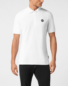 Philipp Plein Poloshirt Gothic Plein - maat 4XL Wit