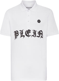 Philipp Plein Poloshirt Gothic Plein - maat S Wit