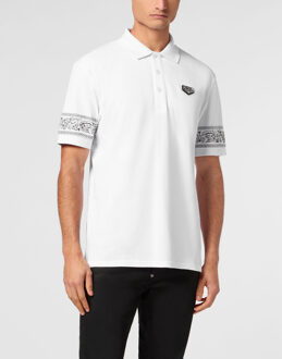 Philipp Plein Poloshirt Gothic Plein Wit - S