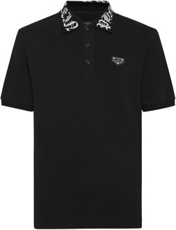 Philipp Plein Poloshirt Gothic Plein Zwart - S