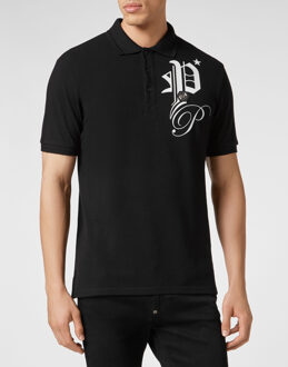 Philipp Plein Poloshirt Gothic Plein Zwart