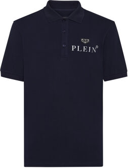Philipp Plein Poloshirt Iconic Plein Donkerblauw