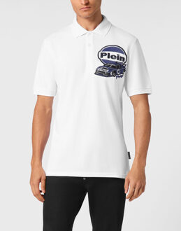Philipp Plein Poloshirt Racing - maat S Wit