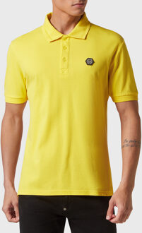 Philipp Plein Poloshirt Skull&Bones Geel - 2XL