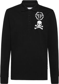 Philipp Plein Poloshirt Skull&Bones - maat S Zwart